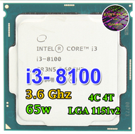 ซีพียู CPU Intel Core i3-8100 4คอ 4เทรด 65W LGA 1151v2 ฟรีซิลิโคน1ซอง i3 8100