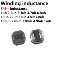 100PCS Inductor CD54 5*5*4 SMD Power Inductance 1UH 2R2 2.2UH 3.3UH 4.7UH 6.8UH 10 UH 100UH 150UH 22