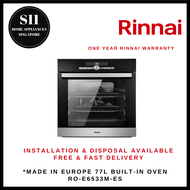 RINNAI *NEW LOW E GLASS* RO-E6533M-ES *MADE IN EUROPE 77L BUILT-IN OVEN - 1 YEAR MANUFACTURER WARRANTY. FREE TEFAL WOK PAN