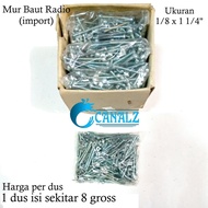 Imported Radio Nuts and Bolts 1/8 x 1 1/4" - Imported Nuts and Bolts 1/8x1 1/4 inch