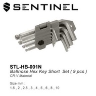L Key 9 Pcs Set Round Tip Ballnose Hex Key STL-HB-001N SENTINEL
