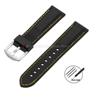 Soft Rubber Watch Strap 18mm 20mm 22mm 24mm 26mm for Seiko Bracelet Silicone Watchband for Rolex Men