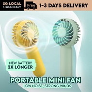 Premium Pocket Fan Mini Pocket Size Small Rechargeable Slim Lightweight Strong Electric Fan Battery