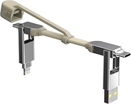 Rolling Square inCharge XS, 4-in-1 Keyring Multi Charging Cable with 240W Ultra Fast Charging Power 