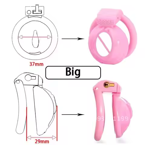 FREDORCH Rings 3D Printed Lightweight Pink Cage Male Chastity Devices for Nylon Virginity Vagina 4 M
