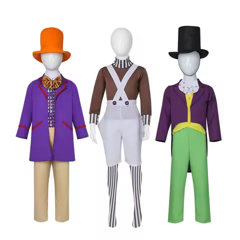 Charlie And The Chocolate Factory Willie Wonka Cosplay Children Charlie And The Chocolate Factory Wi