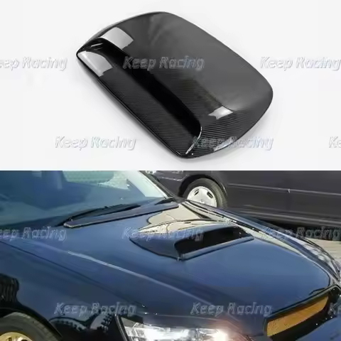 K2 Style Carbon Fiber Hood Scoop For Subaru Legacy 03-09 BP BL BH BE Glossy Air Vent Bonnet Duct Tun