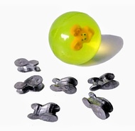 MAINAN BEKEL 1 SET BOLA & 6 BEKEL KUNINGAN/SILVER