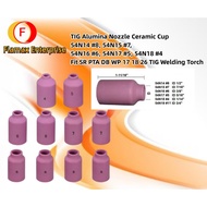 TIG Alumina Nozzle Ceramic Shield Cup 54N14 #8, 54N15 #7, 54N16 #6, 54N17 #5, 54N18 #4 For TIG Weldi