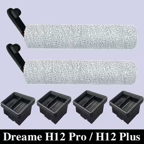 Dreame H12 Pro / H12 Plus Soft Brush Spare Parts Wet Dry Vacuum Cleaner Roller Hepa Filter Accessori