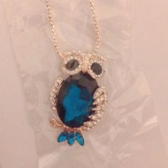 現貨🔥藍色 貓頭鷹 項鍊 服飾配件 森林系 owl necklace
