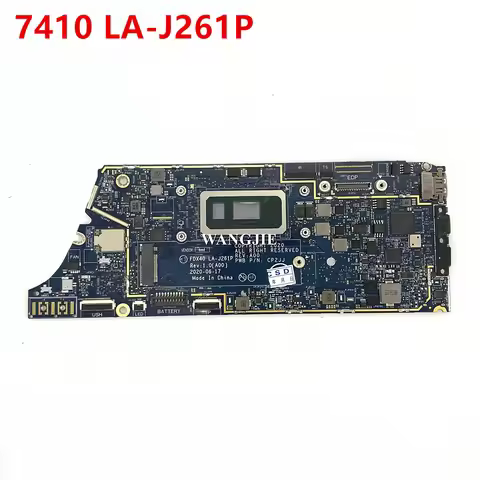 FDX40 LA-J261P For Dell Latitude 7310 7410 Laptop Motherboard CN-00N7RN 00N7RN 0RCDY9 0XF8WR SRGKV i