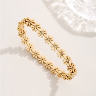 Simple Fashion Diamond-Studded Three-Dimensional Small Daisy Titanium Steel Bracelet Light Luxury St