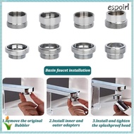 ESPOIR Water Filter Adapter, 18/20/22/24mm To 22mm Metal Faucet Adapter Set,  With Washer Tap Aerato
