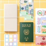 Korea Daiso Travel Wallet Multi-Grid Overseas Foreign Currency Storage Passport Zipper Bag Multifunc