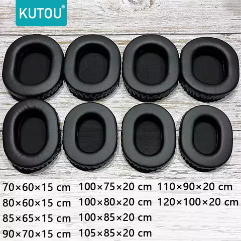 KUTOU Universal Oval Replacement Earpads Soft PU Memory Foam Earpad Ear Pads Cushions Earmuff Cover 
