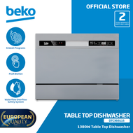 Beko Tabletop Dishwasher 6 Dishwashing Program (Silver Finish) DTC36811S