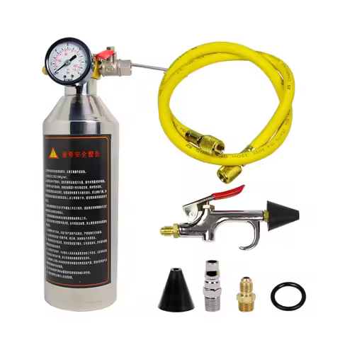 A/C AC Air Conditioner System Flush Canister Gun Kit R134 R12 R22 R410 R404 Set