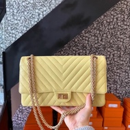 Chanel 2.55牛皮小雞黃金扣