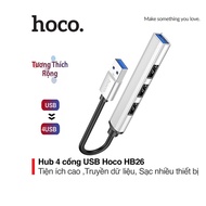 Hub 4in1 Hoco HB26 USB To 4 USB Ports (USB 3.0 / 3 USB 2.0) Compatible Data Transmission Windows / L