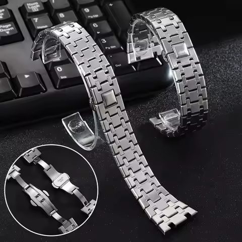 for 15400 Audemars Piguet Royal Oak Men 26mm for GA2100 2110 Stainless Steel Watchband Folding Clasp