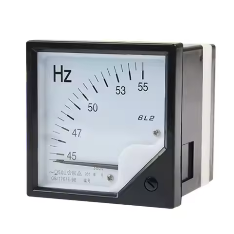 Instrument 6L2 Pointer AC Frequency Meter 45-55Hz 380V 220v 100V AC 80*80mm 6C2 0-55Hz DC 10V DC4-20