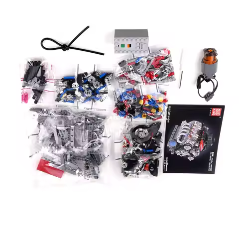 Mould King 10171 V8 Engine LSX454 Building Blocks Sets 8-Cylinder Car Building Engineering Toys for 