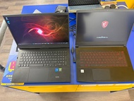 兩部高階電競RTX3060 Msi thin 15.6吋薄機或HP Omen 16吋，RTX3060 光追 6GB GPU能輕鬆玩黑悟空Black Myth Wukong, 新淨獨顯超輕薄MSI GF