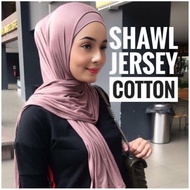 Shawl Cotton Jersey || Shawl Malas Cotton Jersey || Tudung ||