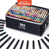 262-Piece Double-Ended Markers Set – Alcohol & Water-Based, Washable, Multi-Surface Art Supplies