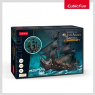 Mô hình giấy 3D CubicFun - Led Tàu Cướp Biển Queen Annes Revenge L522h