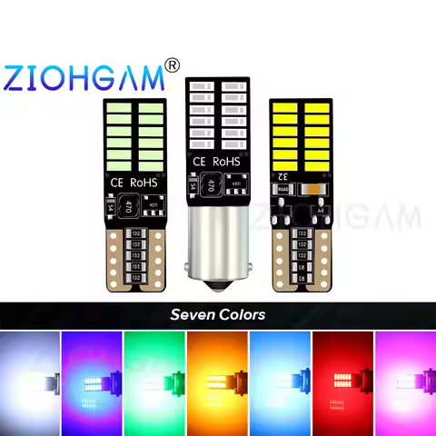 ZIOHGAM 2PCS W5W Led T10 BA9S H6W H21W Bulb BAX9S BAY9S 194 4014 Interior WY5W T4W Indicator Signal 