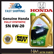 ORIGINAL HONDA FULLY SYNTHETIC ENGINE OIL 0W-20 4 LITER 0W20