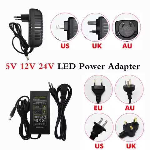 Power Adapter Supply DC 5V 12V 24V 1A 2A 3A 5A 6A 8A DC 5 12 24 V Volt Lighting Transformers LED Dri