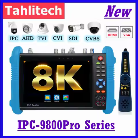 IP Camera Tester IPC 9800 Pro 8K 8MP CCTV IPC 7 inch Monitor H.265 4K HDMI Video POE IP PTZ CCTV Tes