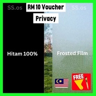 Privacy Tinted Film Glass Sticker Window Film Frosted Film Privasi Tinted Cermin Tingkap Rumah Glass