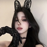 Headband Cat Ears Sexy Decoration New Halloween Rabbit Ears Lace Cat Christmas Black Headband Hair A
