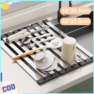 55CM 304 Stainless Steel Over Sink Drying Rack / Kitchen Versatile Roll Up Sink Drying / Rack Dish D