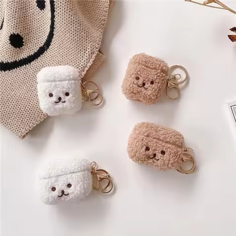 Cute Fluffy Bear Earphone Case For Apple Airpods 2 /3Pro 2 Cover Lovely Cover For Airpods Pro3 Case 