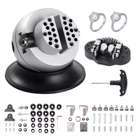 SucceBuy Ball Vise 3" 5" Engraving Setting Tool Standard Rotation Engraving Block Vise Attachment Je