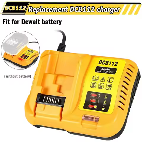 2A Lithium Battery DCB112 Charger For Dewalt 10.8V 12V 14.4V 18V DCB206 DCB205 DCB204 DCB203 DCB120,