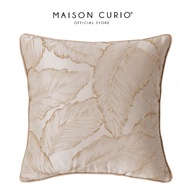 Floral Palm Cushion Cover Champagne - 45cm x 45cm