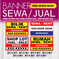 Banner Printing, Property Banner, House For Sale or Rent / Shop For Sale or Rent/ Room For Rent...ET