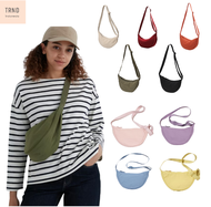 Tas Kanvas Uniqlo Mini Wanita Selempang Waist Bag Sling Bag Shoulder Round Bulat Uniqlo Cewek / Tas