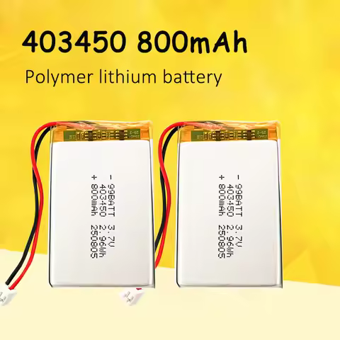 403450 800mAh Lithium Battery 3.7V Li-polymer Rechargeable Batteries JST PH2.0 2pin for Mouse Campin