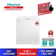Hisense Chest Freezer 178L FC186D4BWPS / Peti Sejuk Beku Penyejuk Beku