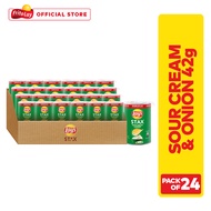 Lays Stax Sour Cream & Onion Potato Chips 42g - Pack of 24