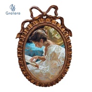 [nvnrbso] European Style Resin Oval Photo Display Frame, Wall Mounting for 12x18cm Photo