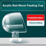 [loveshoping] Transparent Acrylic Aquatic Plant Cup Aquarium Fish Tank Plant Pot With Suction Feedin