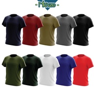 MIKAZE - SIMON Unisex Round Neck Plain Microfiber Short Sleeve T-Shirt Jersey T Shirt (Anti-Bacteria